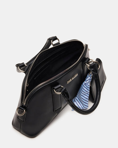 CALLY Bag Black Dome Satchel Top-Handle Crossbody Women's Handbag | Steve Madden Value