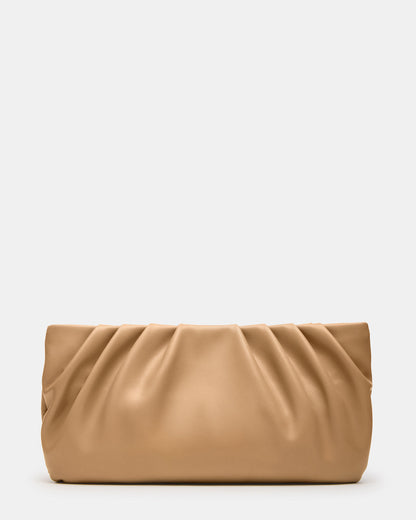 NIKA Chestnut Women's Pleated Crossbody Clutch Handbag | Steve Madden Classic