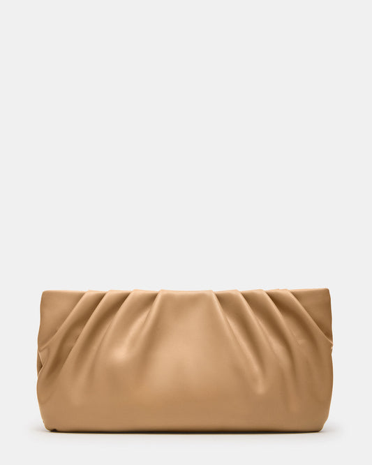 NIKA Chestnut Women's Pleated Crossbody Clutch Handbag | Steve Madden Classic