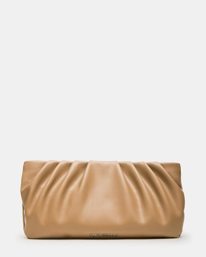 NIKA Chestnut Women's Pleated Crossbody Clutch Handbag | Steve Madden Classic