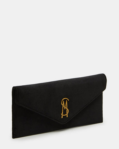 SMOOTH Bag Black Velvet Envelope Logo Crossbody Clutch Handbag | Steve Madden Hot Sale