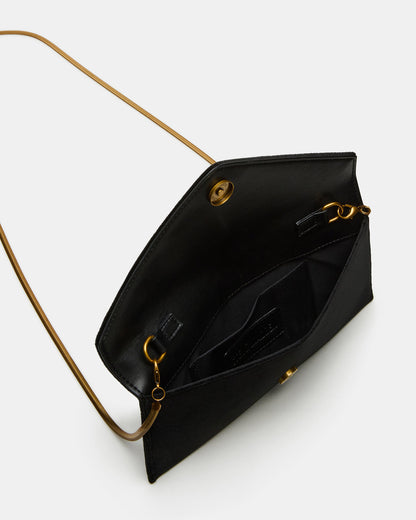 SMOOTH Bag Black Velvet Envelope Logo Crossbody Clutch Handbag | Steve Madden Hot Sale