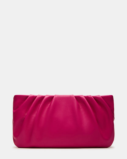NIKA Fuchsia Women's Pleated Crossbody Clutch Handbag | Steve Madden New