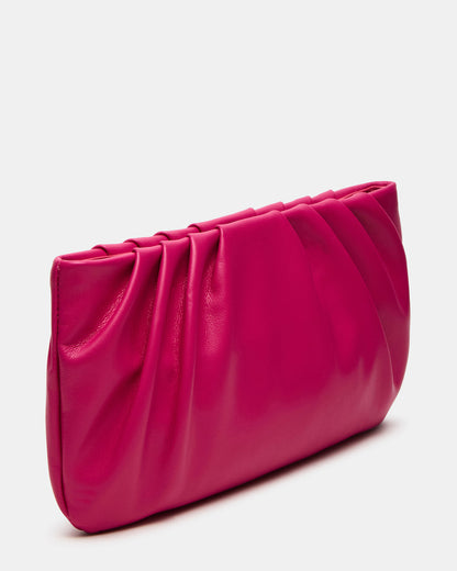 NIKA Fuchsia Women's Pleated Crossbody Clutch Handbag | Steve Madden New