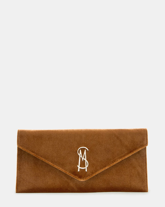SMOOTH Bag Rust Fabric Envelope Logo Crossbody Clutch Handbag | Steve Madden Everyday
