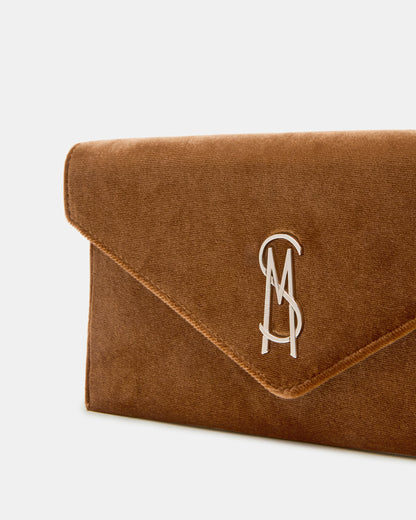 SMOOTH Bag Rust Fabric Envelope Logo Crossbody Clutch Handbag | Steve Madden Everyday