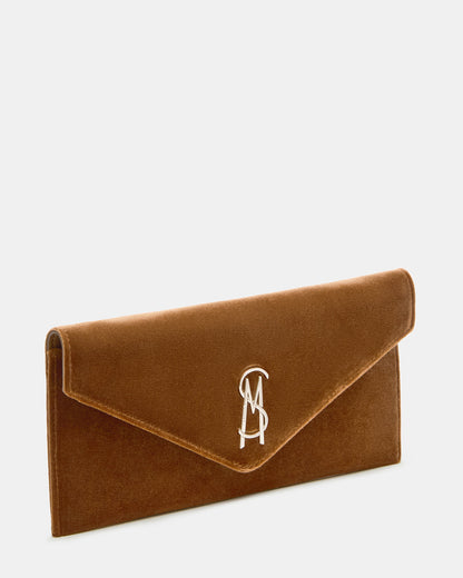 SMOOTH Bag Rust Fabric Envelope Logo Crossbody Clutch Handbag | Steve Madden Everyday