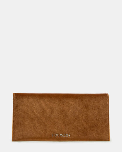 SMOOTH Bag Rust Fabric Envelope Logo Crossbody Clutch Handbag | Steve Madden Everyday