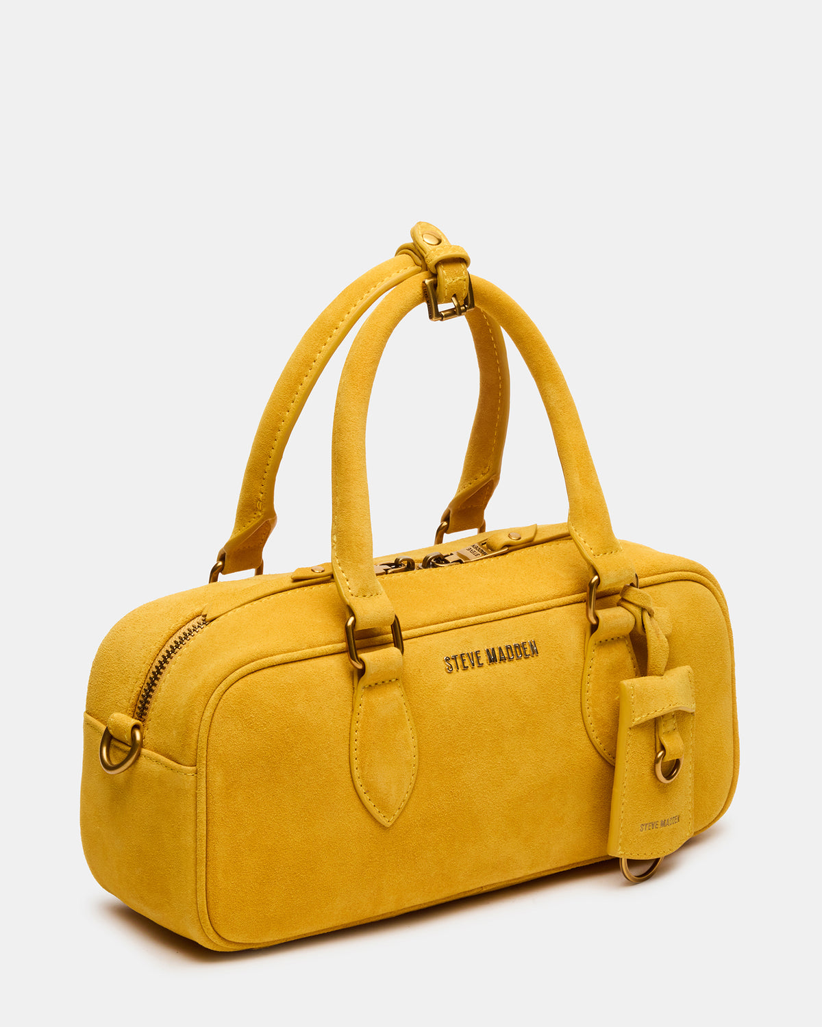 MERIT Bag Mustard Suede Top-Handle Satchel Crossbody Handbag | Steve Madden Discount