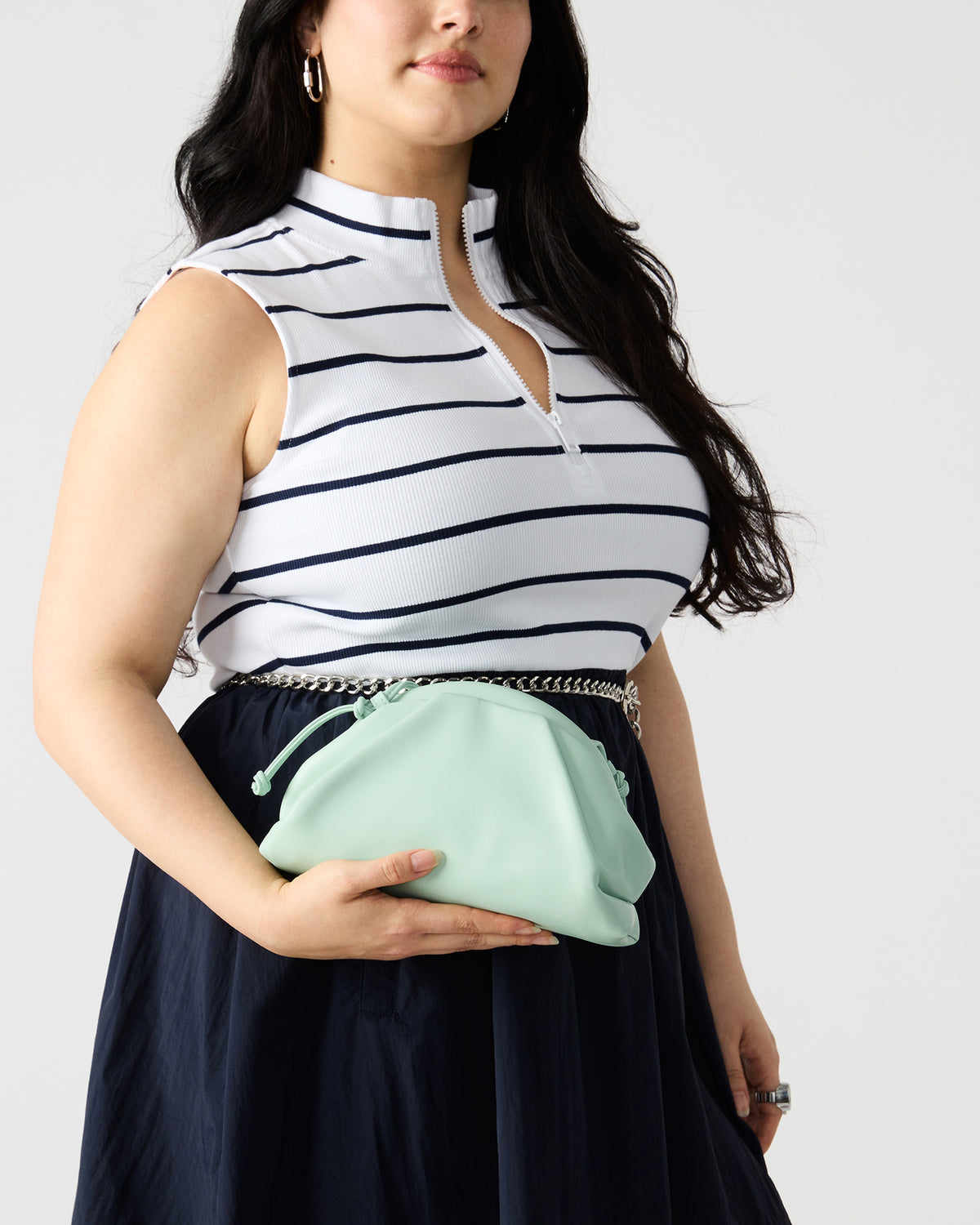 HAILEE Light Green Women's Soft Clutch Handbag | Steve Madden Value