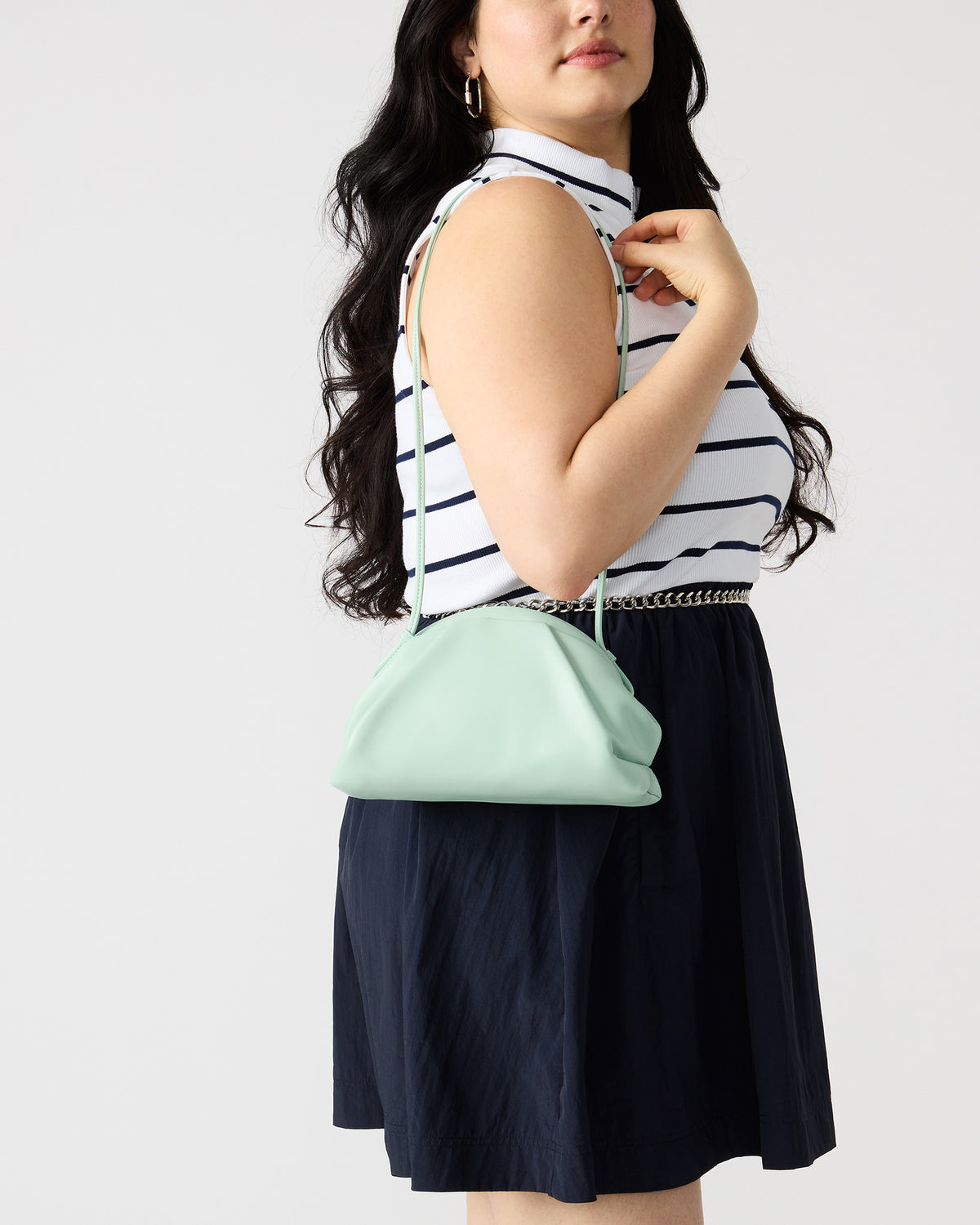 HAILEE Light Green Women's Soft Clutch Handbag | Steve Madden Value