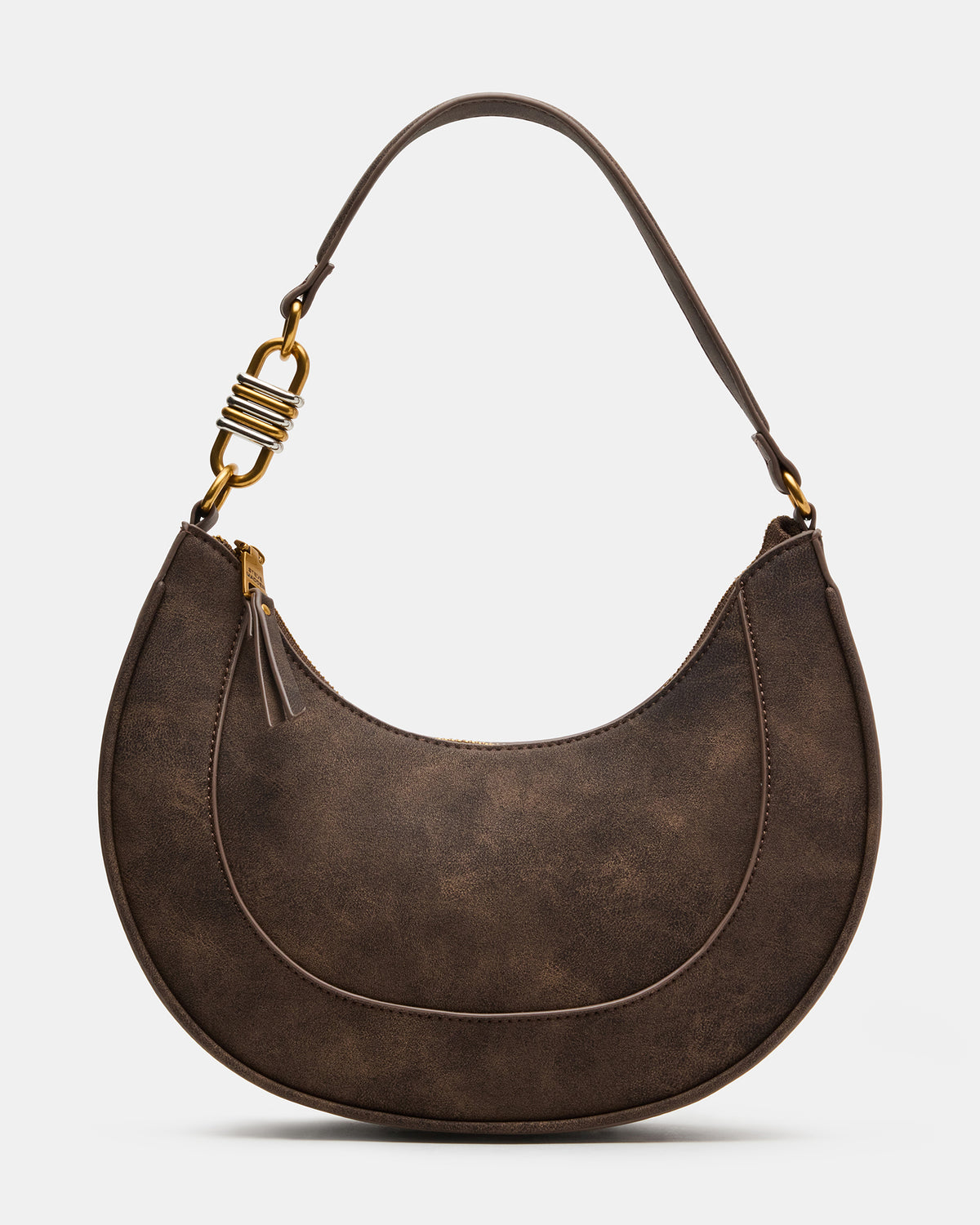 LOHAN Bag Brown Structured Hobo Shoulder Handbag | Steve Madden Top Pick