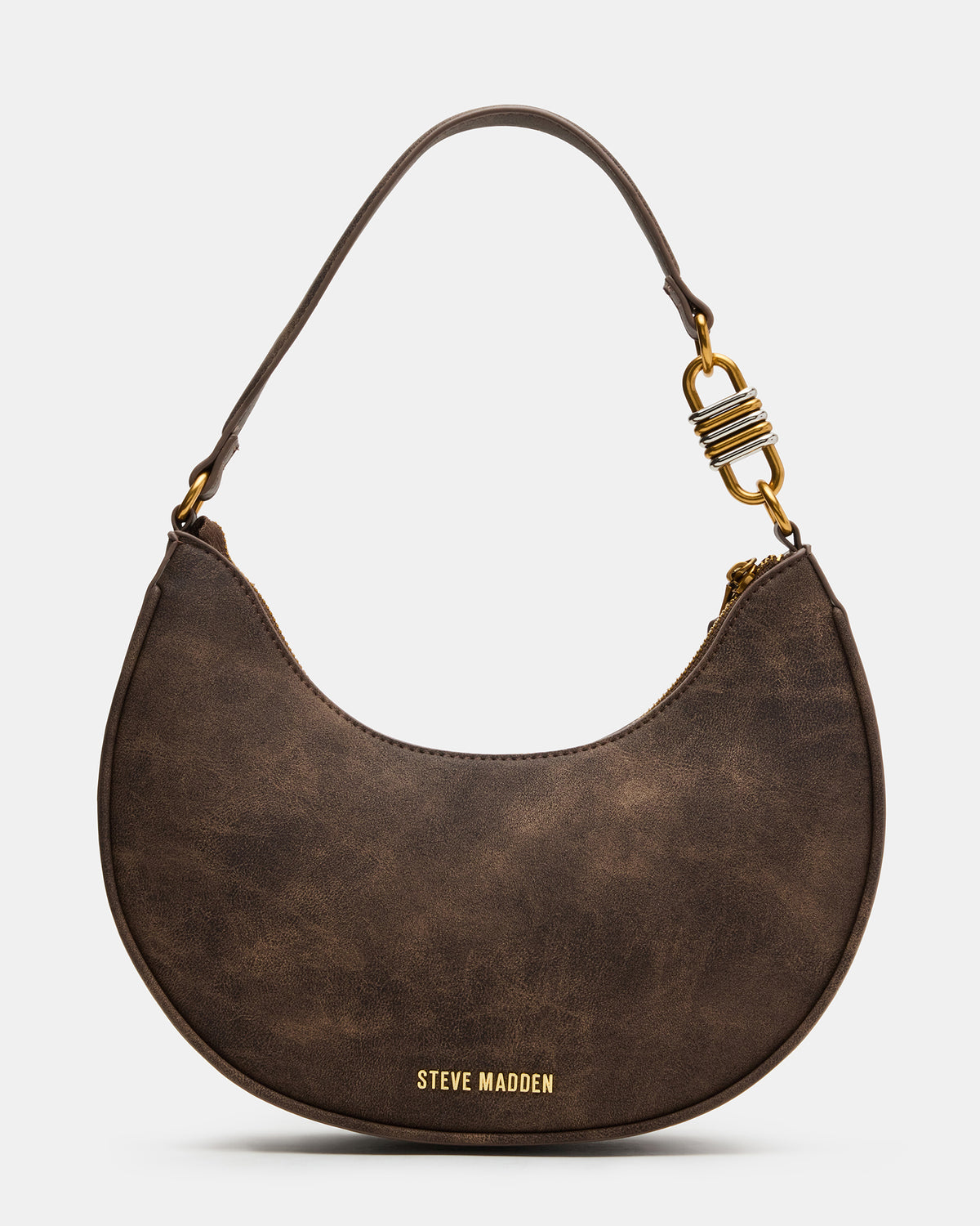 LOHAN Bag Brown Structured Hobo Shoulder Handbag | Steve Madden Top Pick