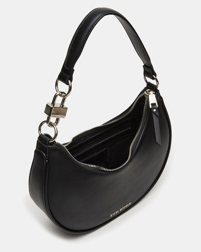 LOHAN Bag Black Structured Hobo Shoulder Handbag | Steve Madden Trusted