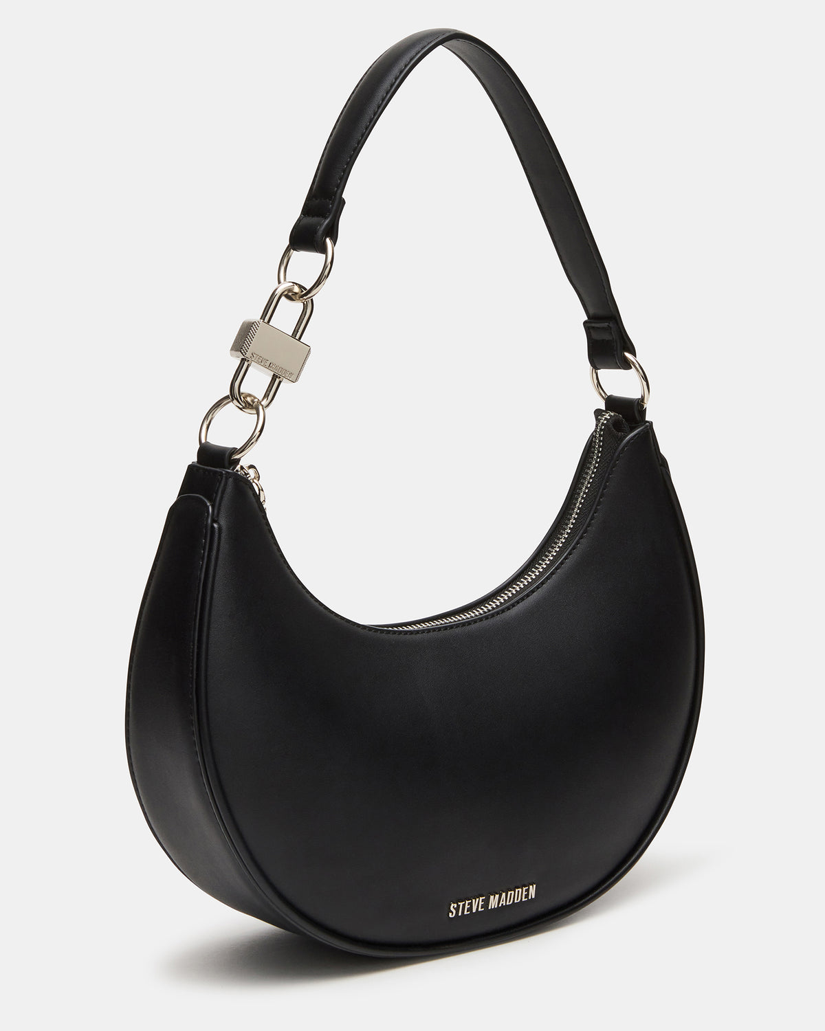LOHAN Bag Black Structured Hobo Shoulder Handbag | Steve Madden Trusted