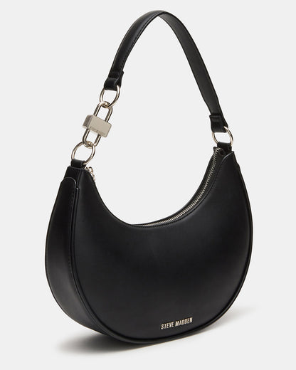 LOHAN Bag Black Structured Hobo Shoulder Handbag | Steve Madden Trusted