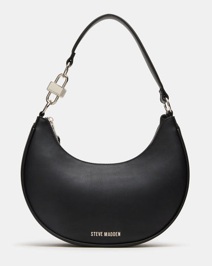 LOHAN Bag Black Structured Hobo Shoulder Handbag | Steve Madden Trusted