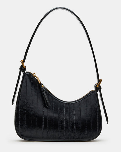 SMITH Bag Black Eel Asymmetric Shoulder Handbag | Steve Madden Classic
