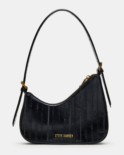 SMITH Bag Black Eel Asymmetric Shoulder Handbag | Steve Madden Classic