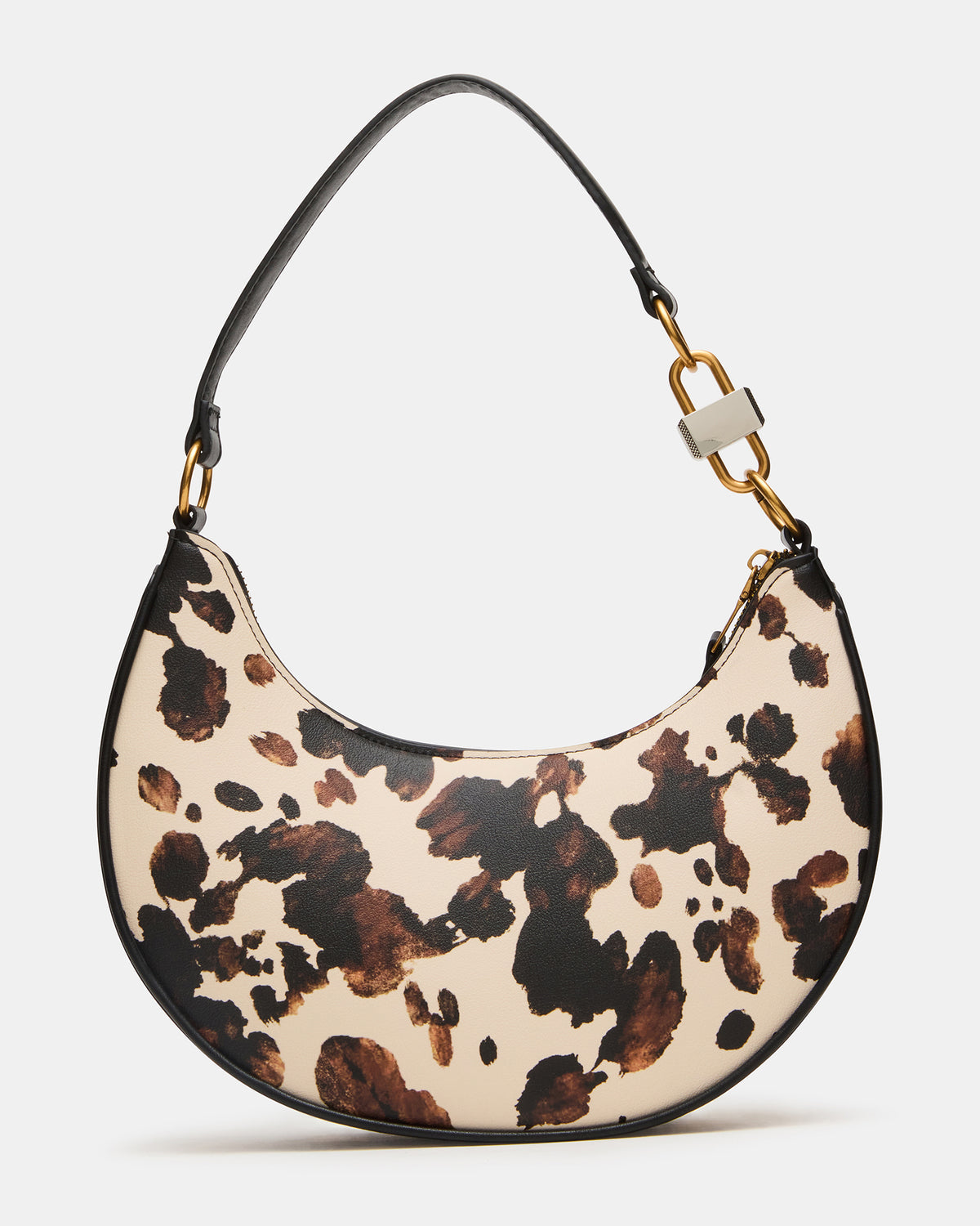 LOHAN Bag Brown Print Structured Hobo Shoulder Handbag | Steve Madden Smart Buy