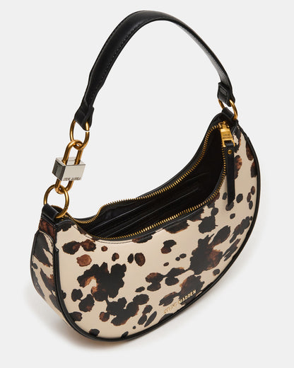 LOHAN Bag Brown Print Structured Hobo Shoulder Handbag | Steve Madden Smart Buy