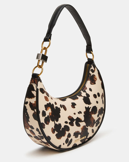 LOHAN Bag Brown Print Structured Hobo Shoulder Handbag | Steve Madden Smart Buy