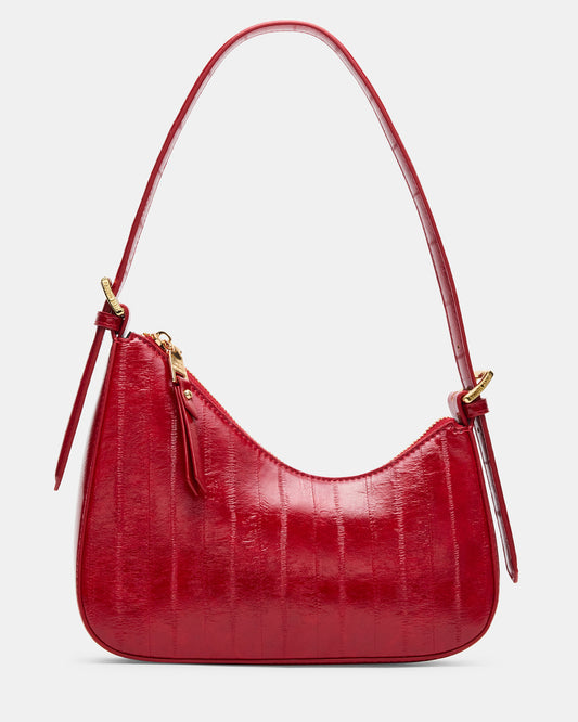 SMITH Bag Red Eel Asymmetric Shoulder Handbag | Steve Madden Trusted