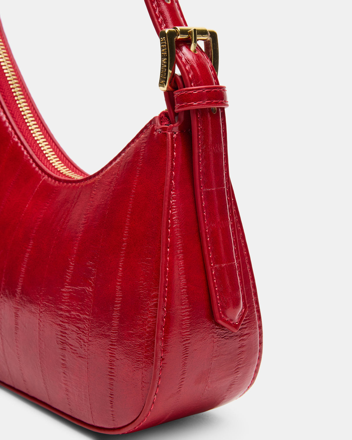 SMITH Bag Red Eel Asymmetric Shoulder Handbag | Steve Madden Trusted