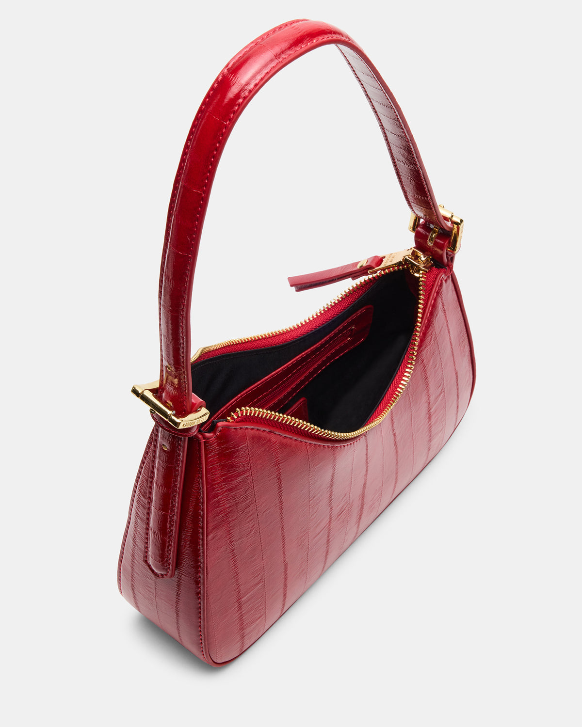 SMITH Bag Red Eel Asymmetric Shoulder Handbag | Steve Madden Trusted