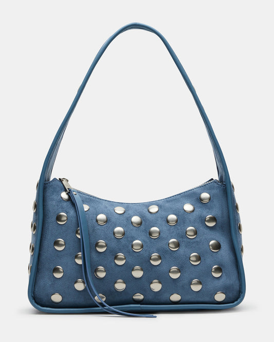 CHEYANN Bag Light Blue Hobo Dome-Studded Shoulder Strap Women's Handbag | Steve Madden Trusted