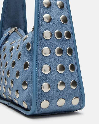 CHEYANN Bag Light Blue Hobo Dome-Studded Shoulder Strap Women's Handbag | Steve Madden Trusted
