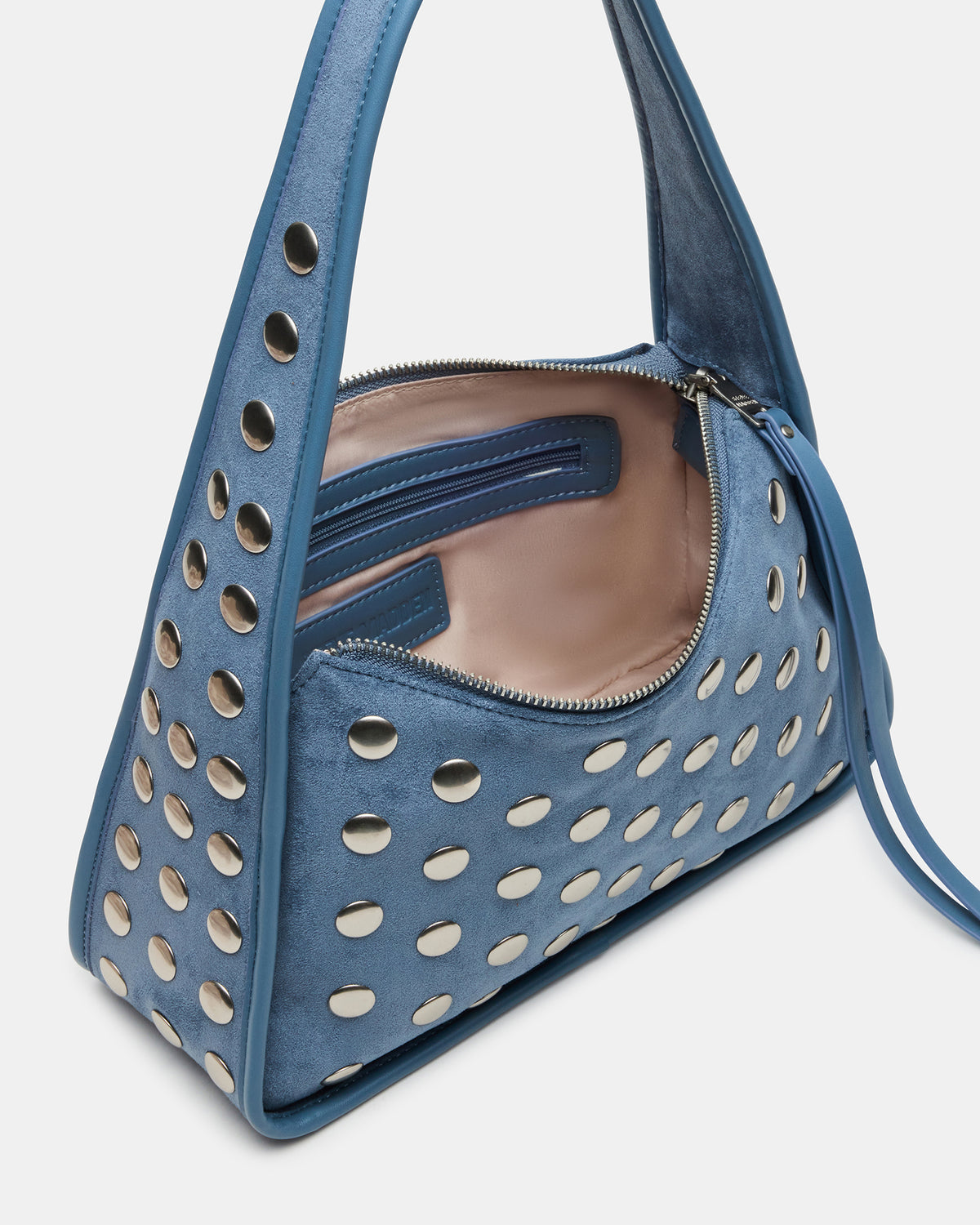 CHEYANN Bag Light Blue Hobo Dome-Studded Shoulder Strap Women's Handbag | Steve Madden Trusted
