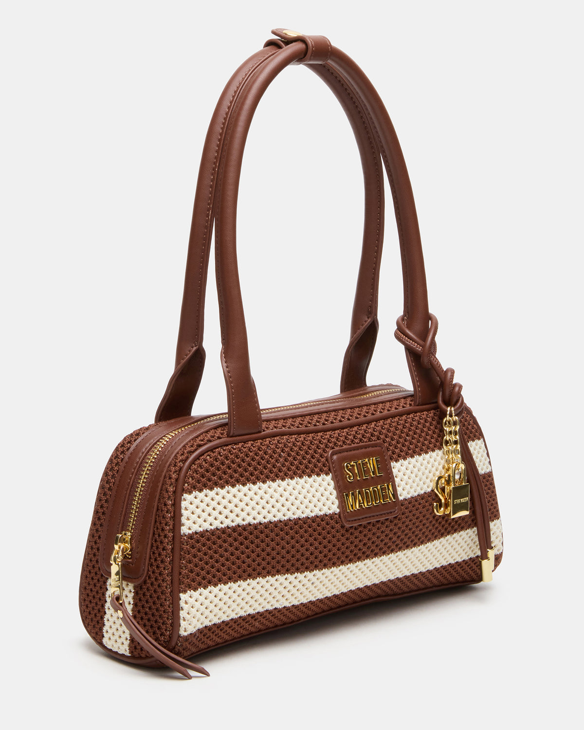 LAGUNE Bag Chocolate Multi Elongated Straw Shoulder Strap Handbag | Steve Madden Top Pick