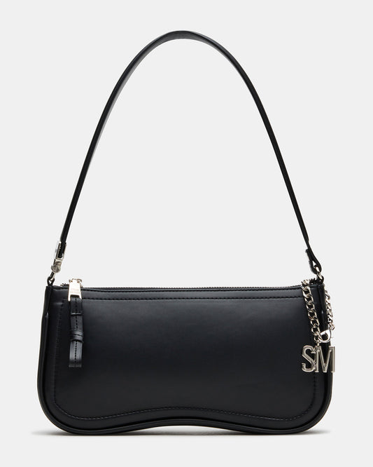 ANGEL Bag Black Top-Zipper Structured Shoulder Strap Handbag | Steve Madden Value