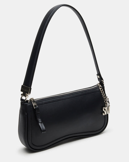 ANGEL Bag Black Top-Zipper Structured Shoulder Strap Handbag | Steve Madden Value
