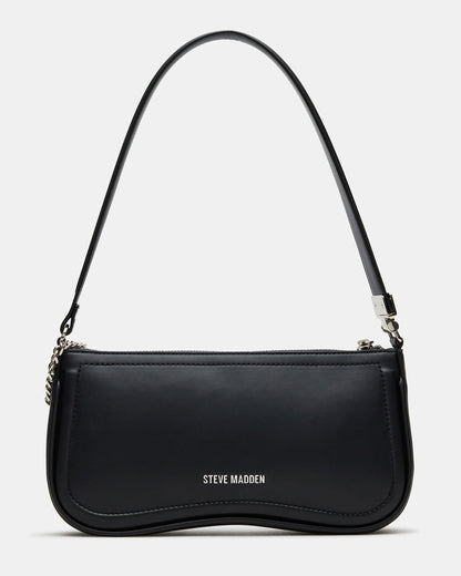 ANGEL Bag Black Top-Zipper Structured Shoulder Strap Handbag | Steve Madden Value