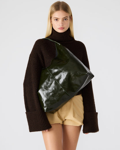COLLINS Bag Olive Hobo Slouchy Shoulder Strap Tote Handbag | Steve Madden Classic