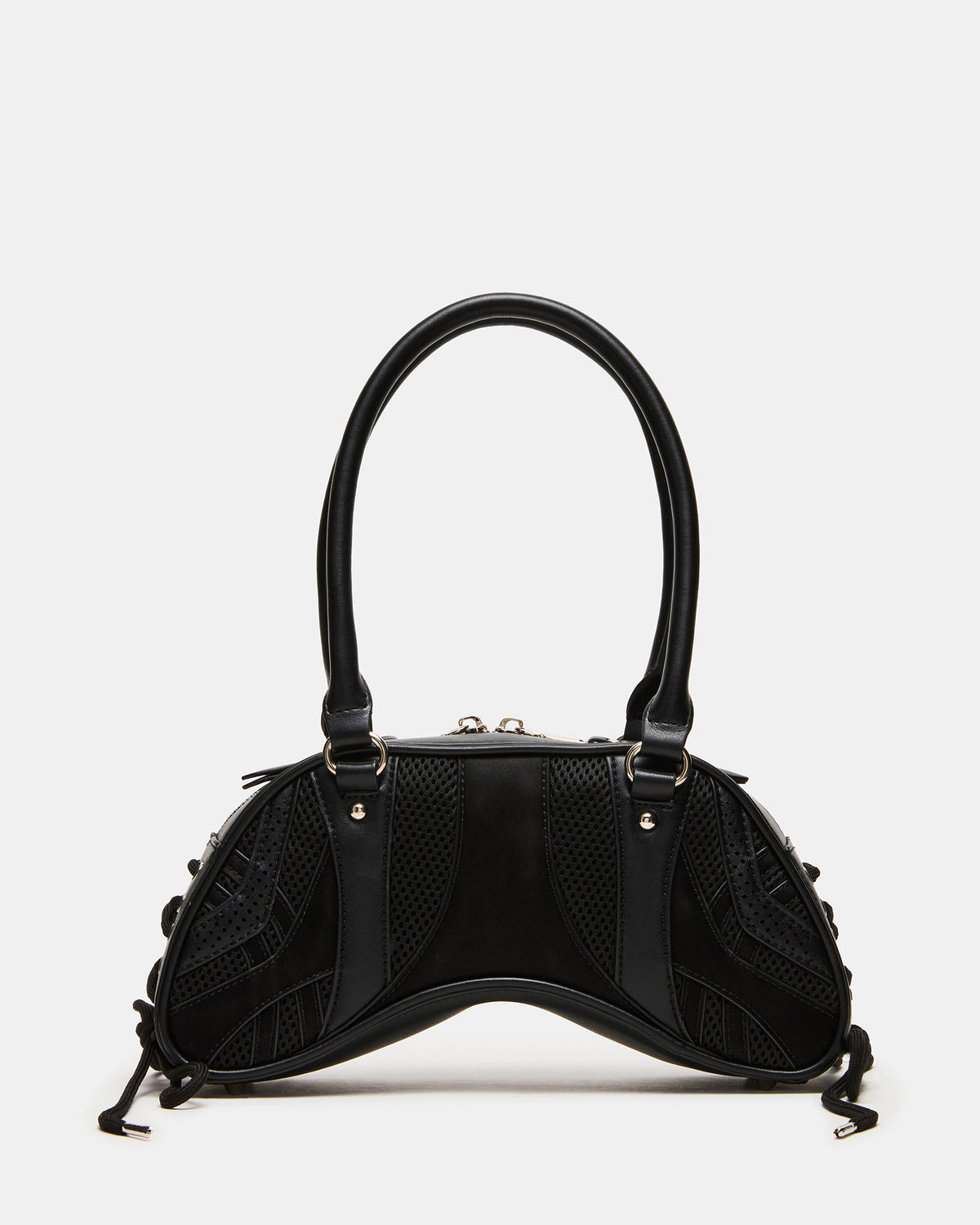 KODY Bag Black Lace-Up Buckle Shoulder Strap Handbag | Steve Madden Smart Buy