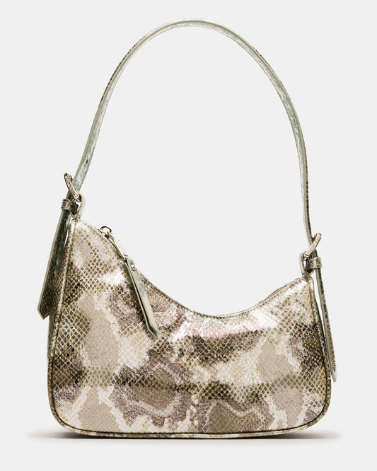 SMITH Bag Silver Snake Asymmetric Shoulder Handbag | Steve Madden Value