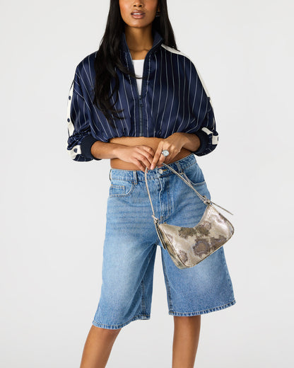 SMITH Bag Silver Snake Asymmetric Shoulder Handbag | Steve Madden Value