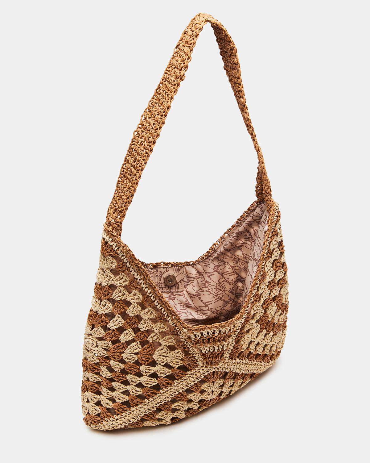 BORA Natural Multi Women's Raffia Hobo Shoulder Bag | Steve Madden Sale