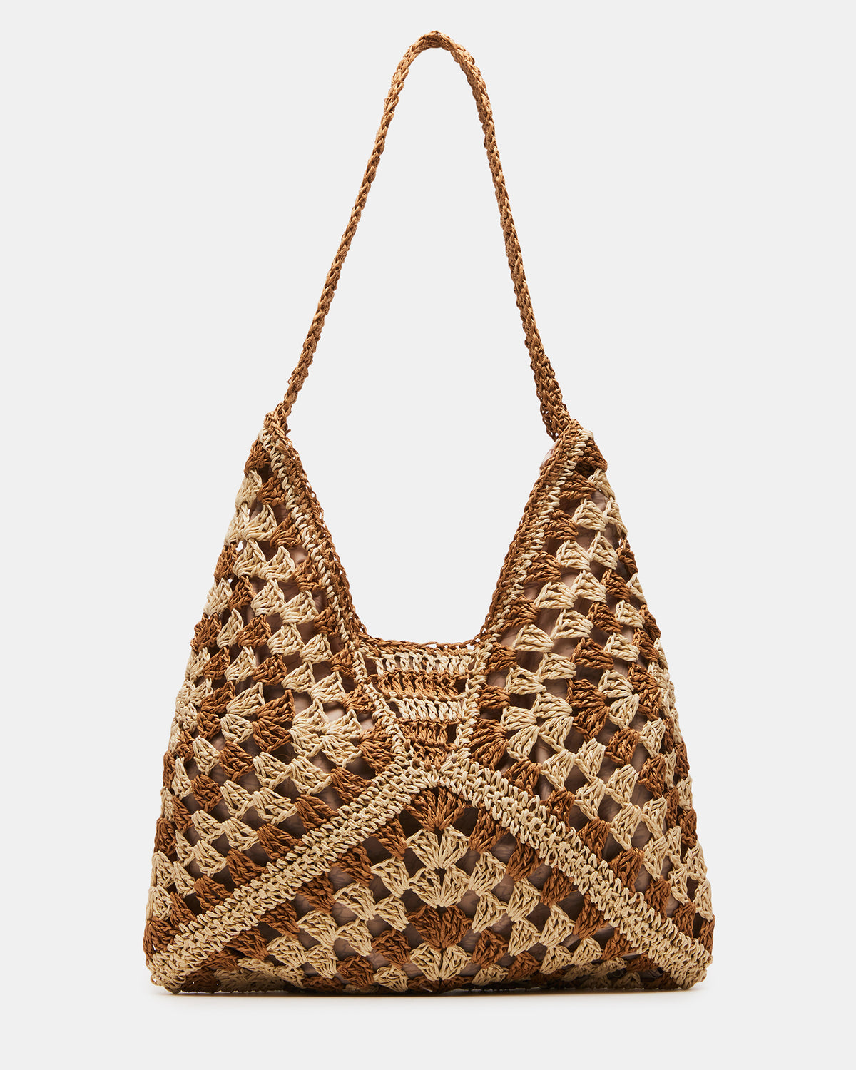 BORA Natural Multi Women's Raffia Hobo Shoulder Bag | Steve Madden Sale