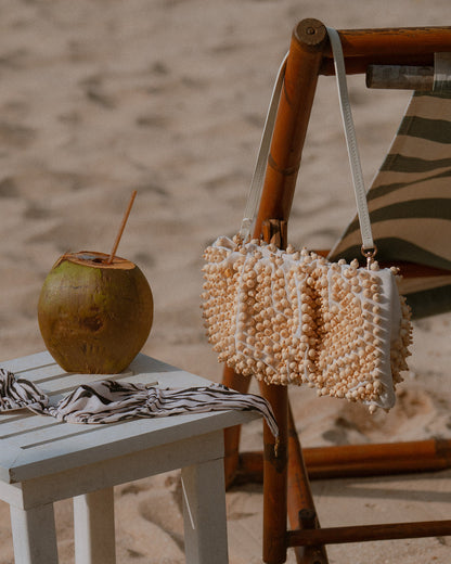 TIKI Natural Women's Beaded Clutch | Steve Madden Customer Favorite