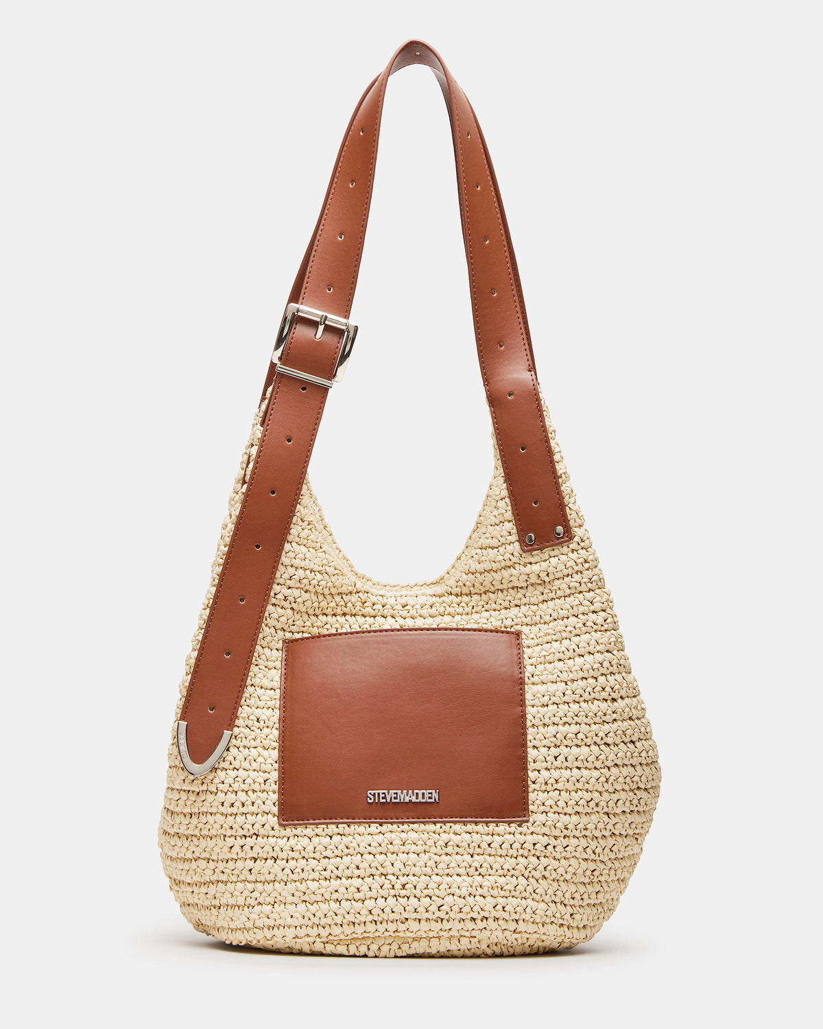 HIPPEE Cognac Multi Women's Belt Tip Buckle Shoulder Strap Bag | Steve Madden Featured