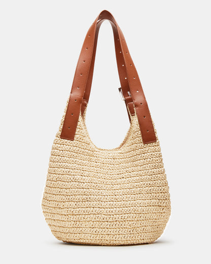 HIPPEE Cognac Multi Women's Belt Tip Buckle Shoulder Strap Bag | Steve Madden Featured