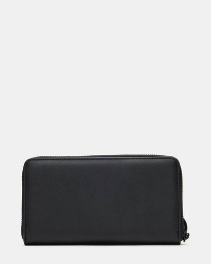 ZIP Wallet Black Zipper Cloure Wristlet Wallet | Steve Madden Smart Buy