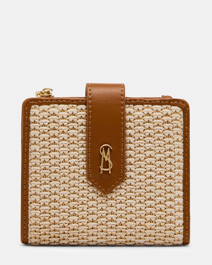 JEM STRAW Light Natural Bifold Wallet | Steve Madden Quality