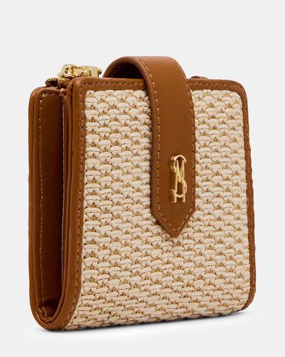 JEM STRAW Light Natural Bifold Wallet | Steve Madden Quality