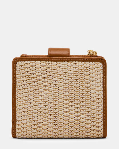 JEM STRAW Light Natural Bifold Wallet | Steve Madden Quality