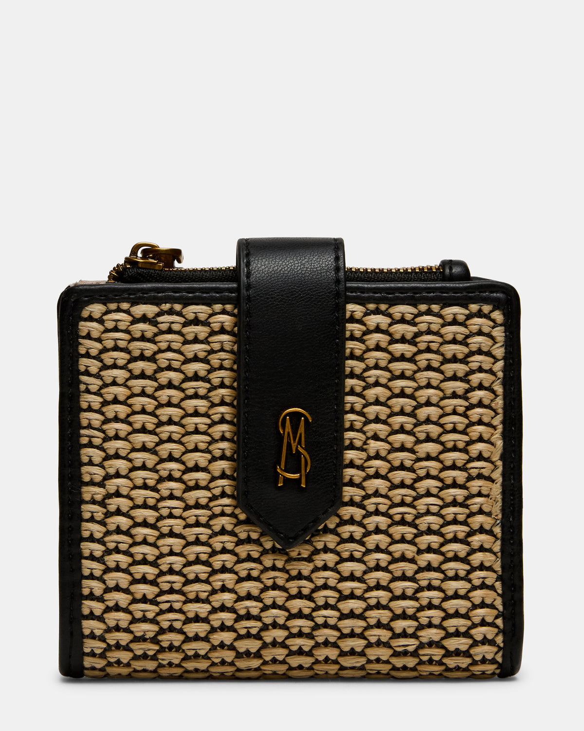 JEM STRAW Black Natural Bifold Wallet | Steve Madden Customer Favorite